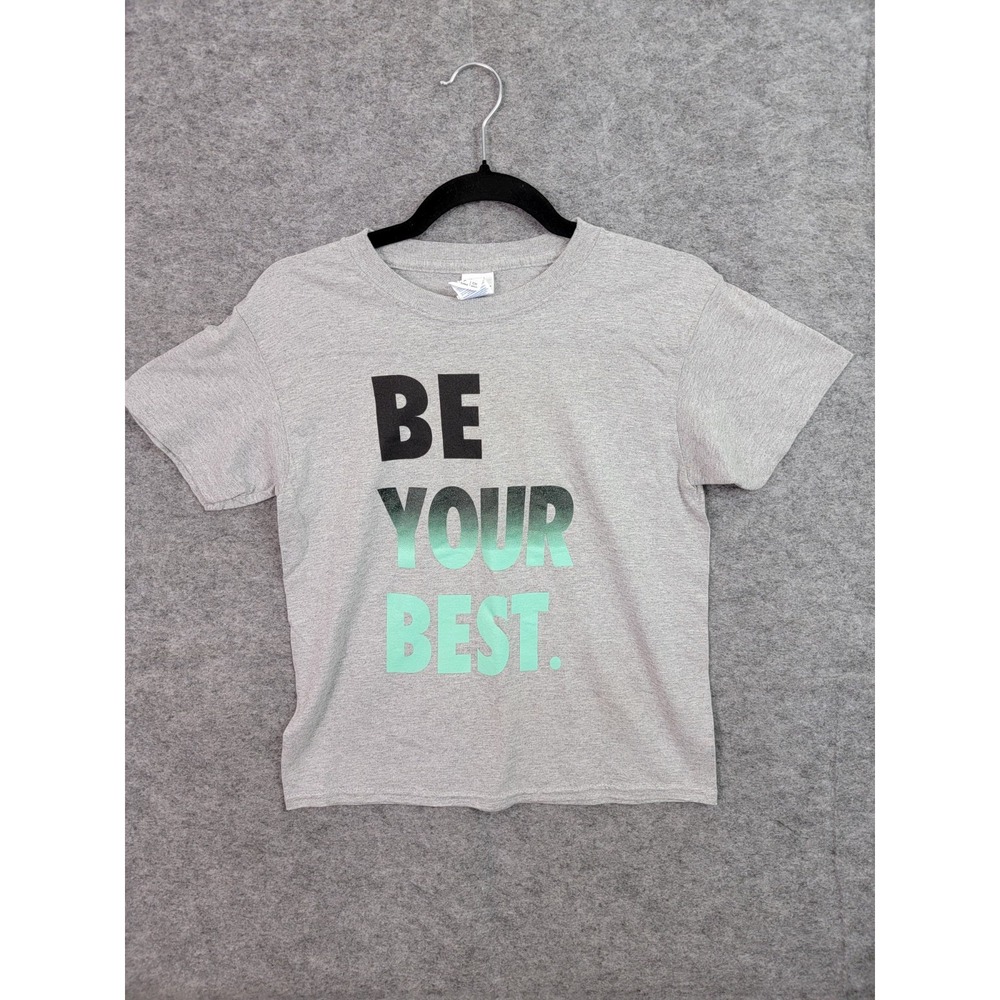 Gildan Youth Ultra Cotton Short Sleeve Ash Gray Be Your Best Shirt S 2000B